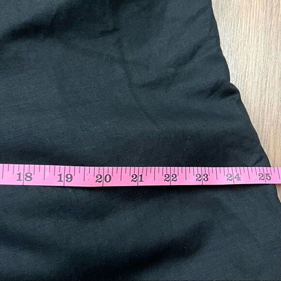 Vintage 90’s Susan Bristol Black Linen High Waist Relaxed Trouser Pants 12 - Picture 8 of 12